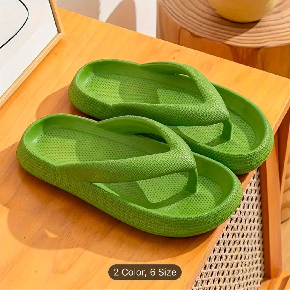 Green Flip Flop Sandals